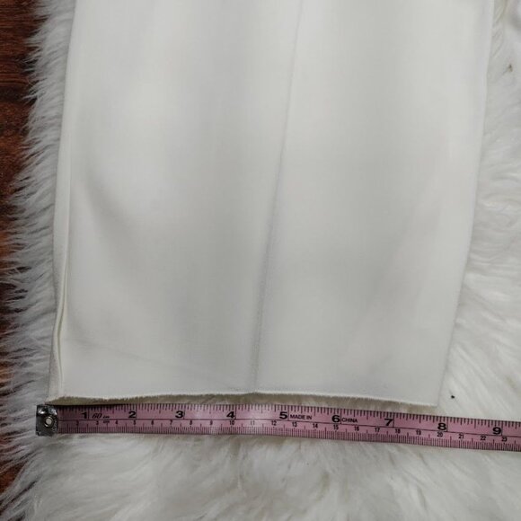 Elie Tahari White Artsey Lagenlook Elastic Waistband Culottes Capri Pants Size 6 - Picture 16 of 16